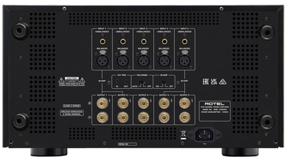 Rotel RMB-1587 MKII Multi-Channel Power Amplifier. Black rear panel image