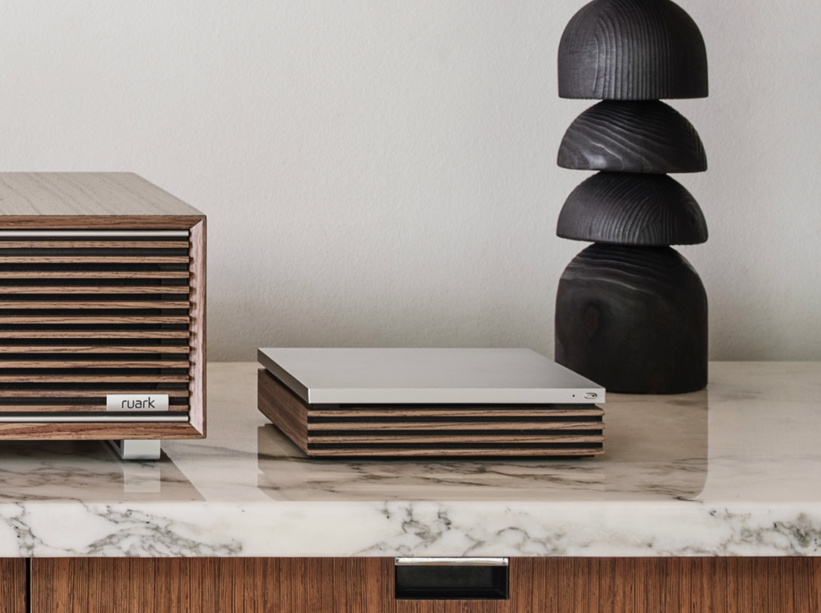 Ruark Audio R-CD100 CD Player, image shows R610 Music Console