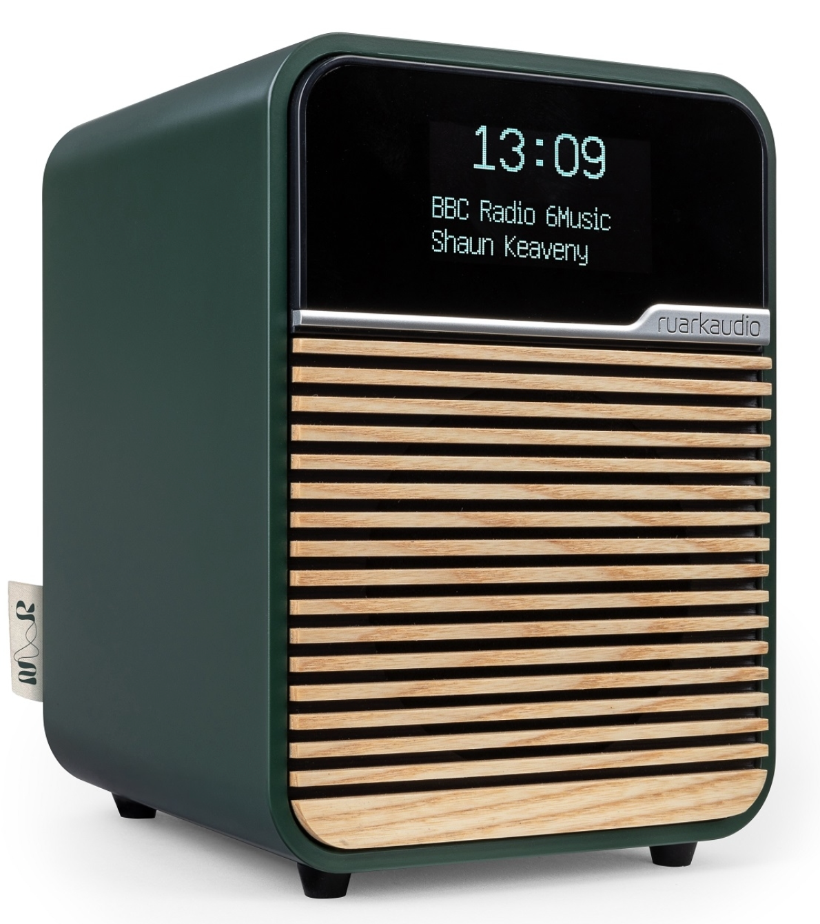 Ruark Audio R1 Mk4 Deluxe Bluetooth Radio Special Edition Pine Green, angled