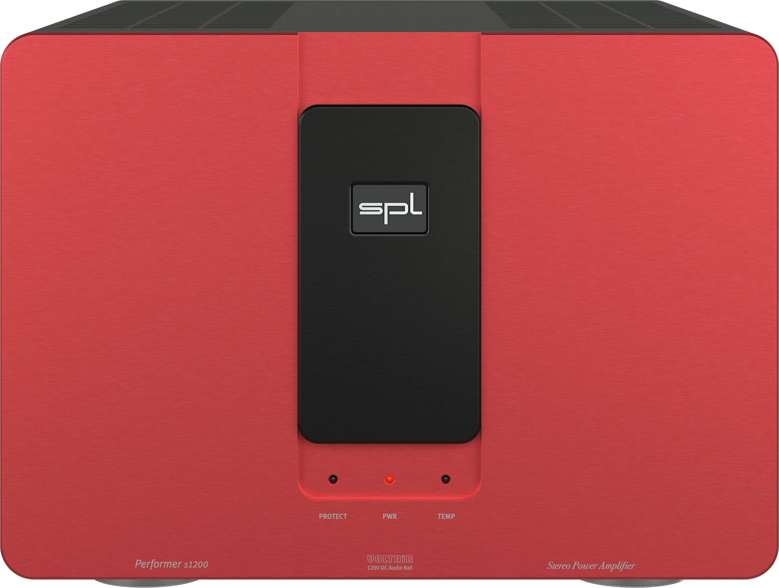 SPL Audio Performer s1200 Stereo Power Amplifier in red with black insert