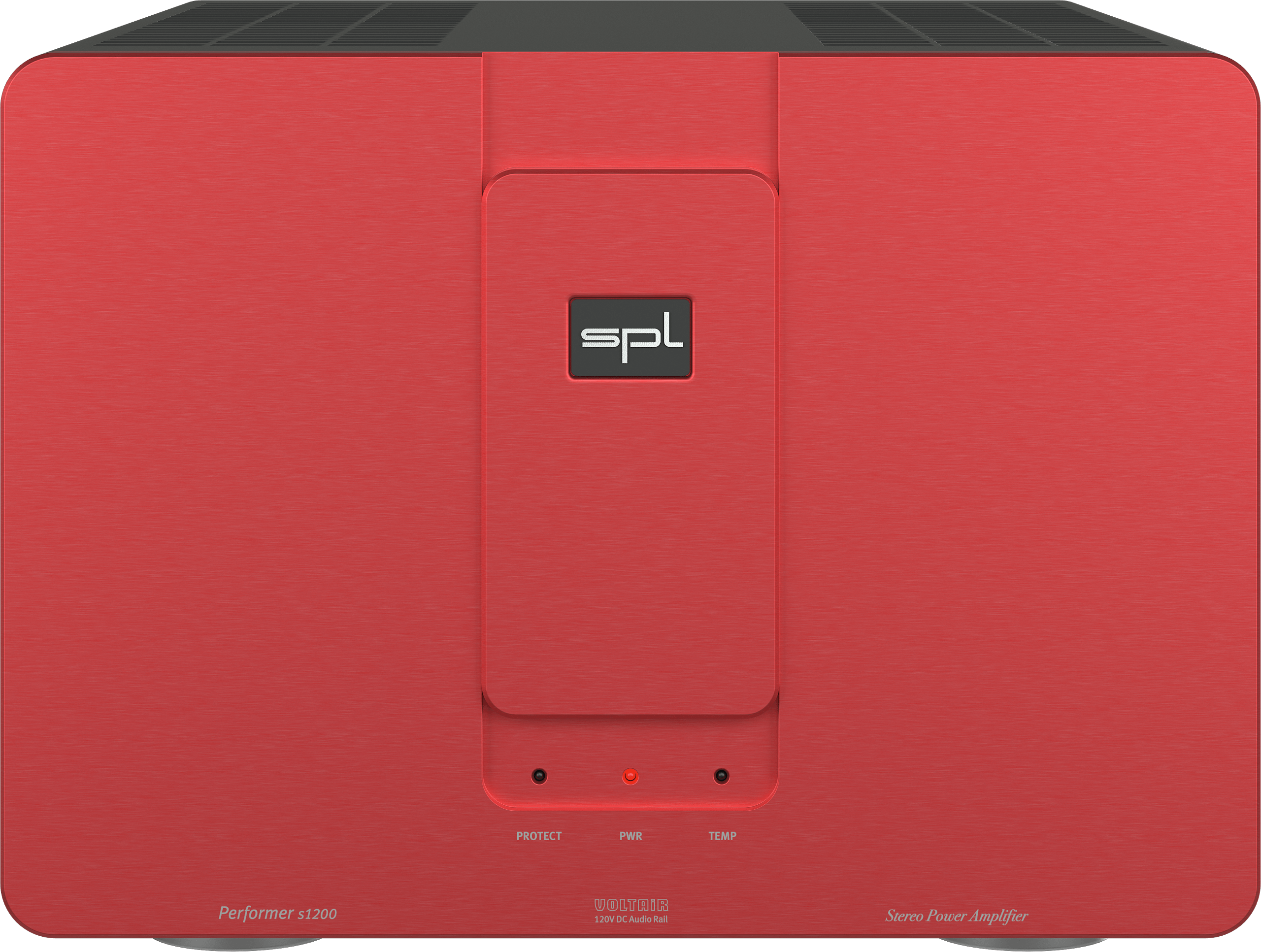 SPL Audio Performer s1200 Stereo Power Amplifier in red with red insert