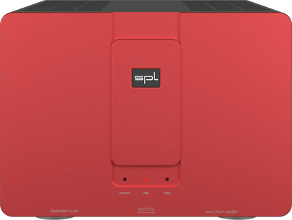 SPL Audio Performer s1200 Stereo Power Amplifier in red with red insert