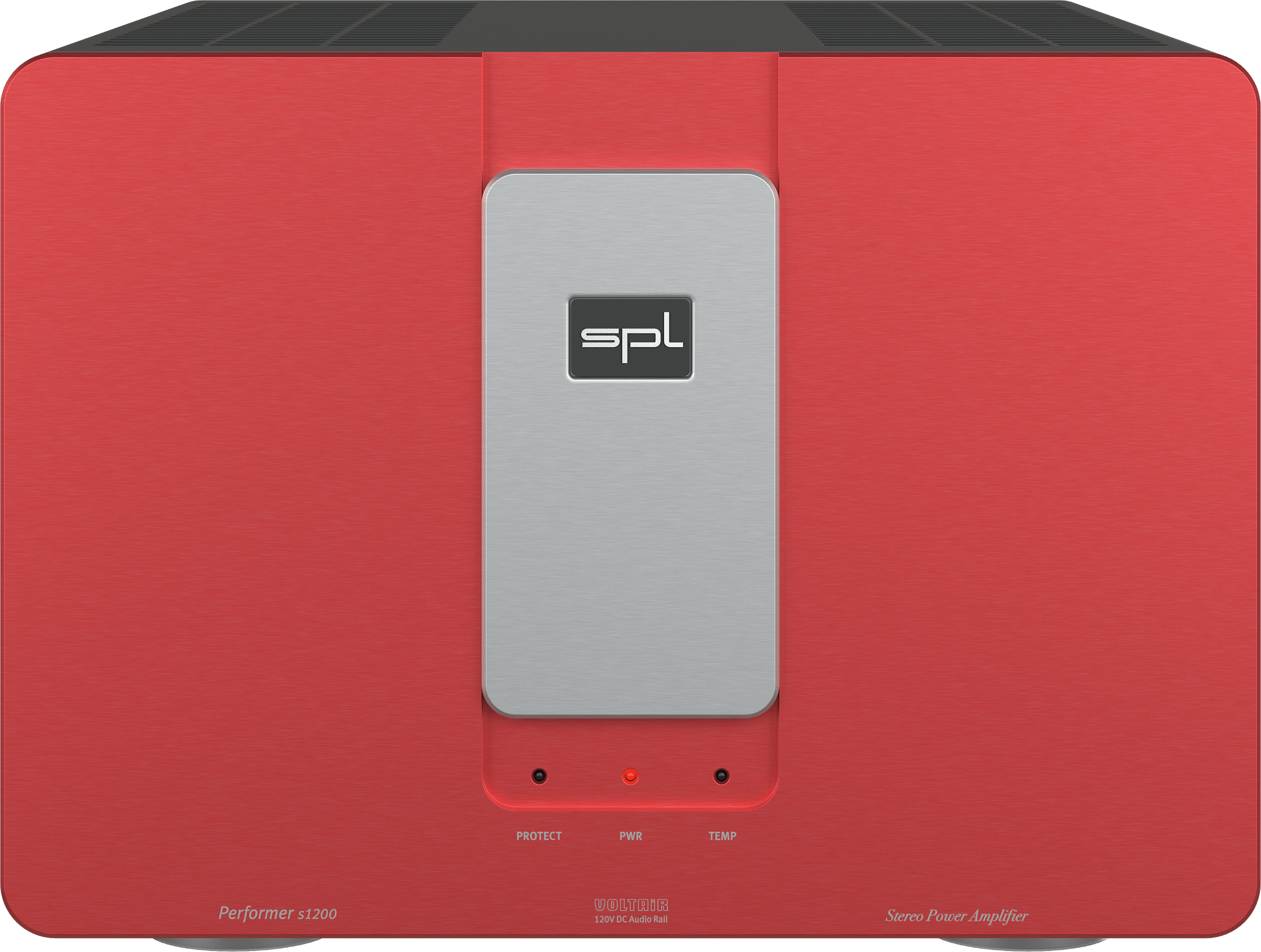 SPL Audio Performer s1200 Stereo Power Amplifier in red with silver insert