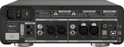 SPL Audio Phonitor x Headphone Amplifier & Preamplifier with optional DAC 768xs - rear with DAC feature