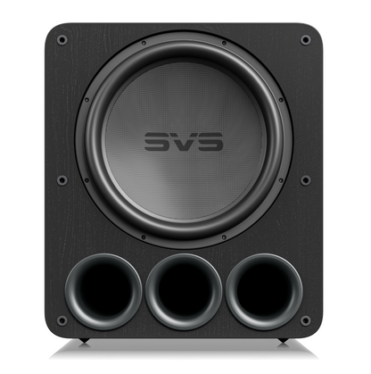 SVS PB17-Ultra R|Evolution Ported Box Subwoofer in black oak, front