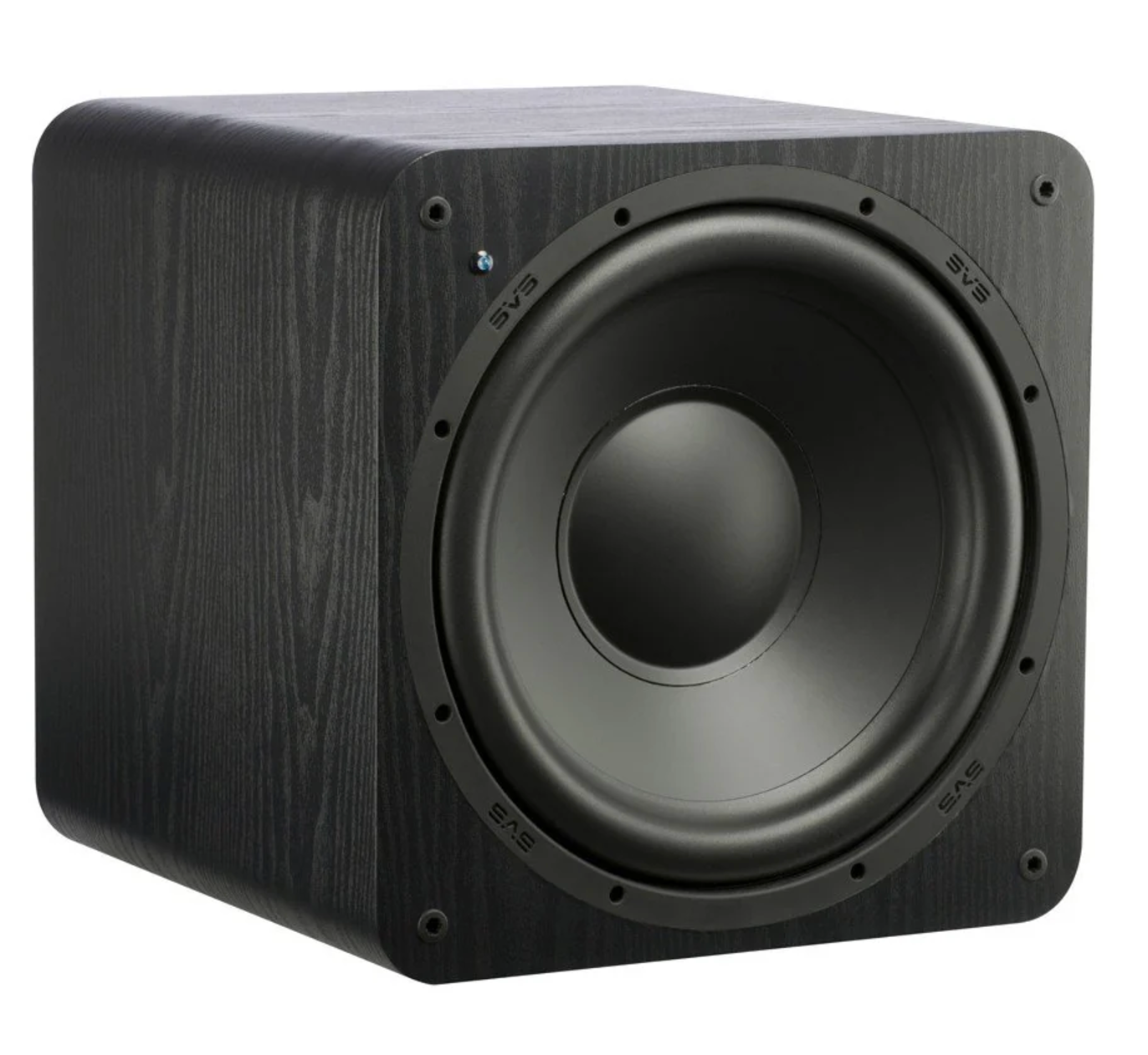 SVS SB-1000 Classic Subwoofer, in black ash, angled no mesh