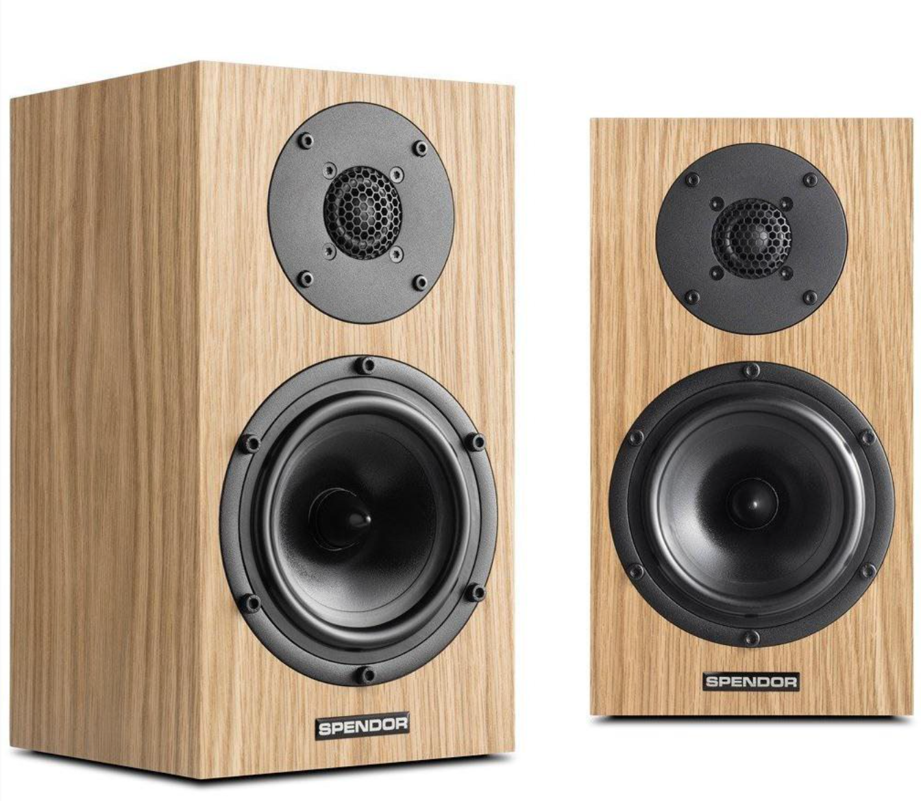 Spendor A1 Bookshelf Speakers, Natural Oak