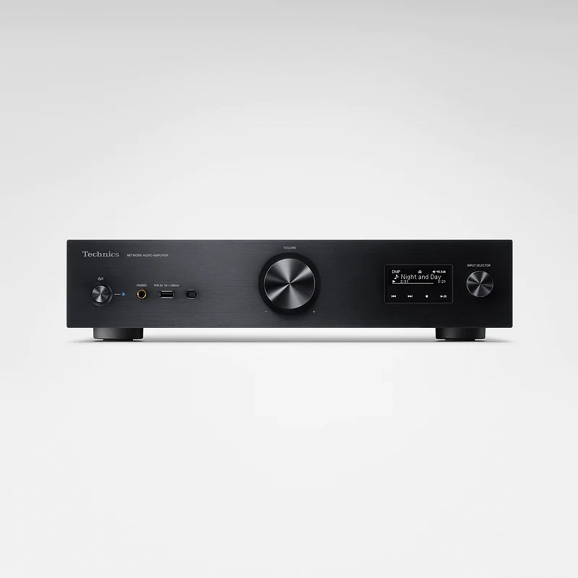 Technics SU-GX70EB Grand Class 2 Channel (Stereo) Network Amplifier.  Black front image