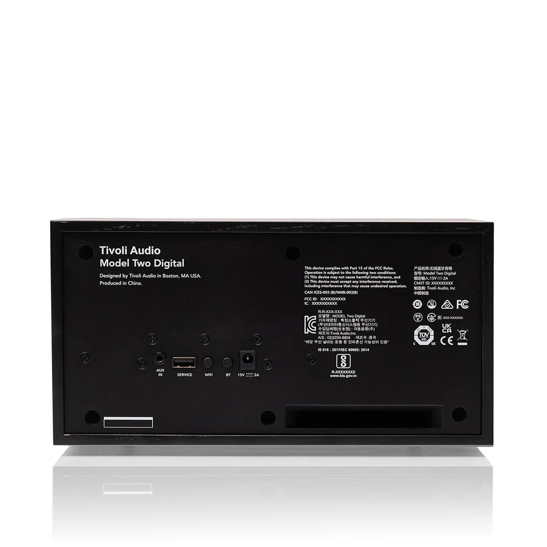 The Tivoli Audio Model Two Digital, classic design meets modern technology. Black rear image