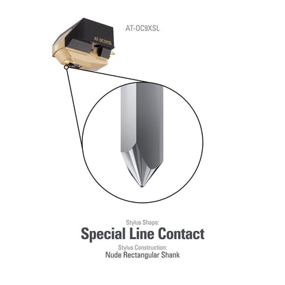 Audio-Technica Cartridges Audio Technica AT-OC9XSL Moving Coil Phono Cartridge, stylus closeup