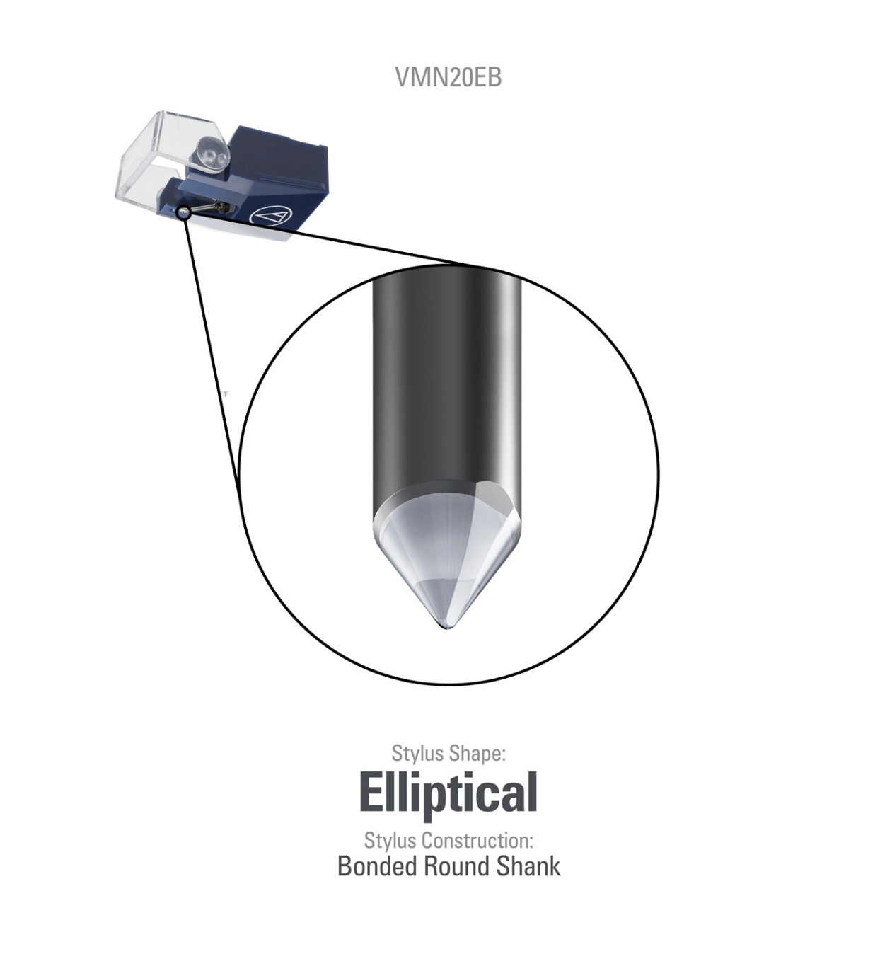 Audio-Technica Styli Audio Technica VMN20EB Elliptical Replacement Stylus