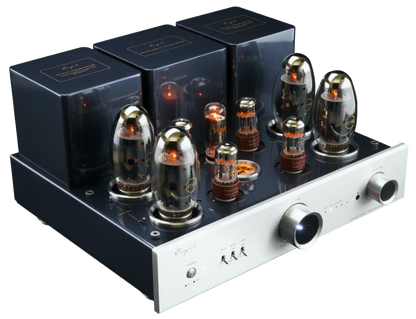 Cayin Valve Amplifiers Cayin CS-150A Integrated Valve Amplifier. Silver  on angle