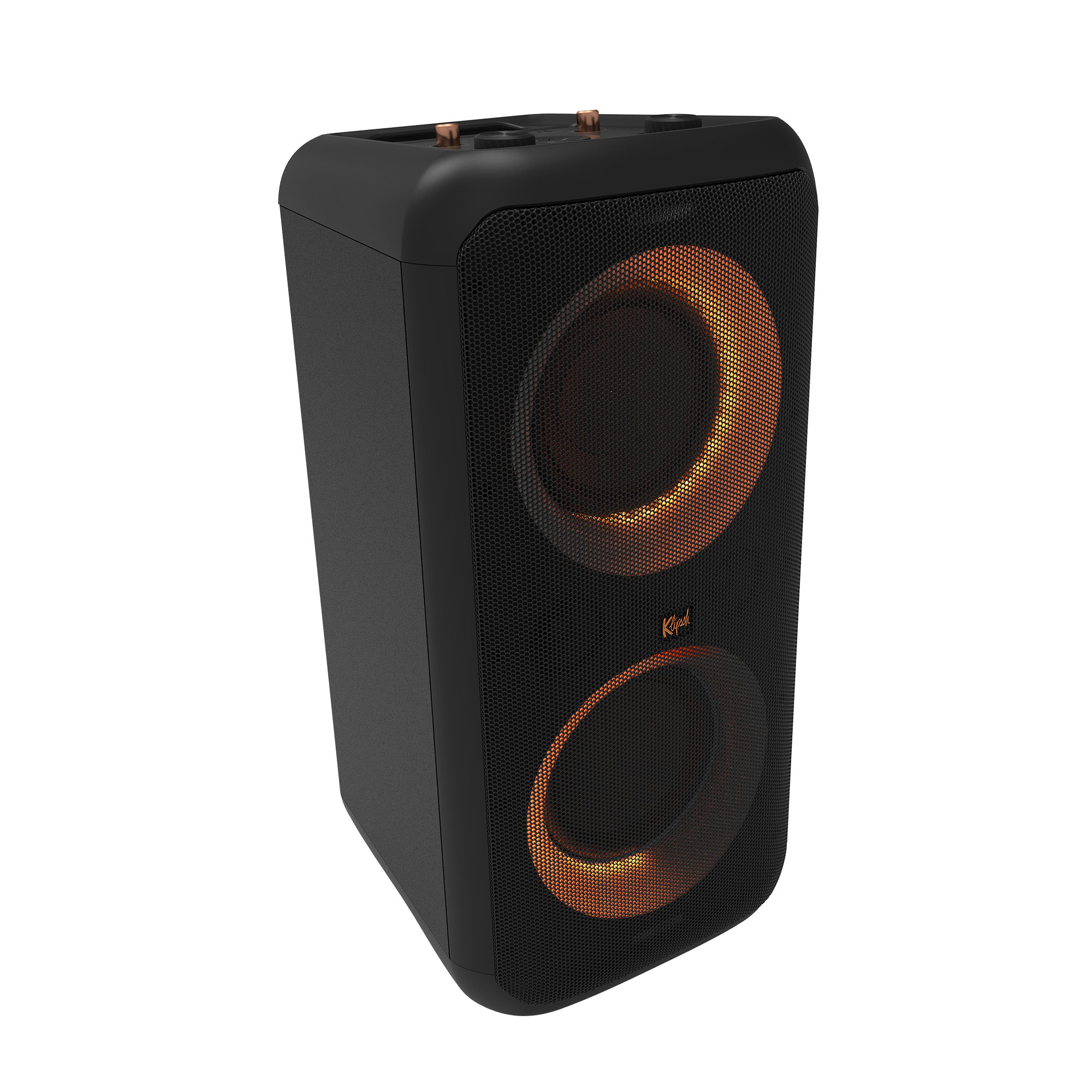 Klipsch GIG XXL Portable Bluetooth Speaker. Copper colours with Grille