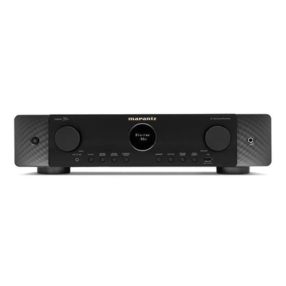 Marantz AV Receivers Marantz Cinema 70s Slimline 7.2 Channel AV Receiver, in black, front view