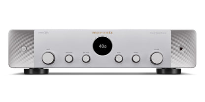 Marantz Stereo70's Receiver in Silver/Gold. Pristine sound quality, timeless design & cutting edge tech.  Front image