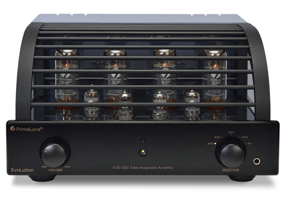 PrimaLuna EVO 200 Tube Integrated Amplifier in Black with cover