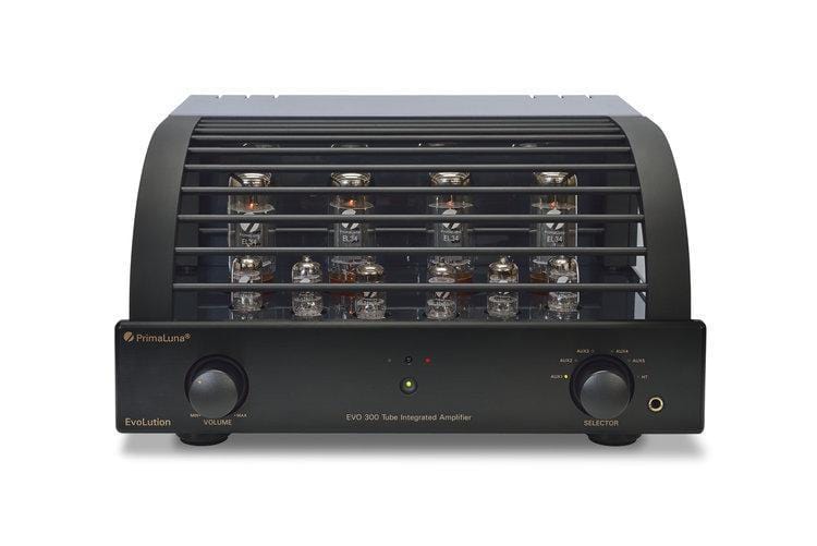 PrimaLuna EVO 300 Tube Integrated Amplifier in Black with cover