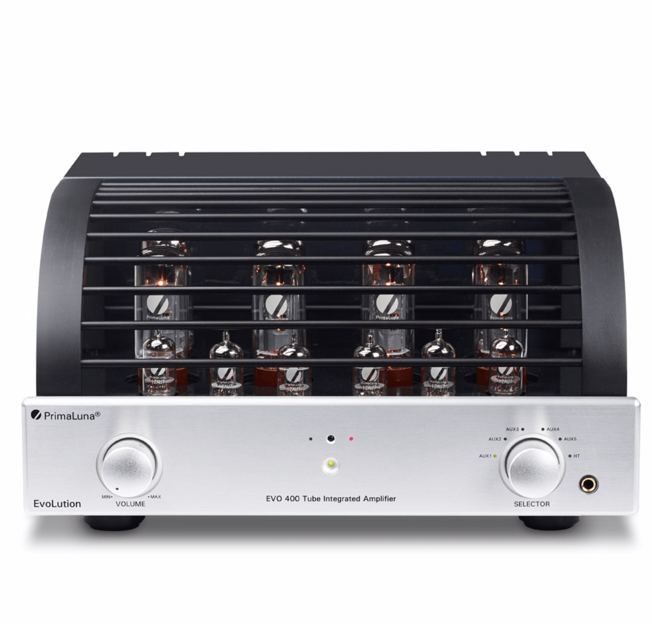 PrimaLuna EVO 400 Tube Integrated Amplifier Silver with cover