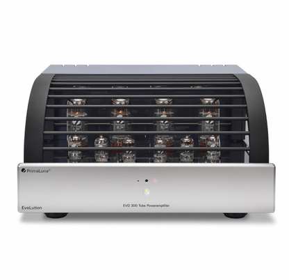 PrimaLuna EVO 300 Tube Power Amplifier in Silver with cover