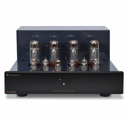 PrimaLuna EVO 300 Tube Power Amplifier in black without cover