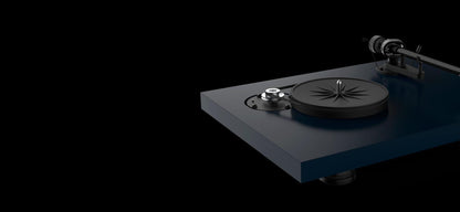 ProJect Audio Systems Turntables ProJect Debut Carbon EVO Acryl Turntable (Satin Steel Blue) with Ortofon 2M Red Cartridge