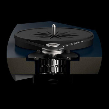 ProJect Audio Systems Turntables ProJect Debut Carbon EVO Acryl Turntable (Satin Steel Blue) with Ortofon 2M Red Cartridge