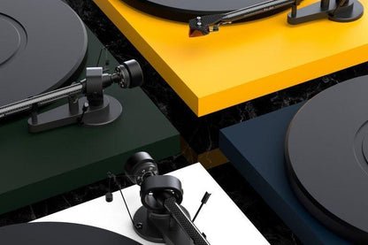 ProJect Audio Systems Turntables ProJect Debut Carbon EVO Acryl Turntable (Satin Steel Blue) with Ortofon 2M Red Cartridge