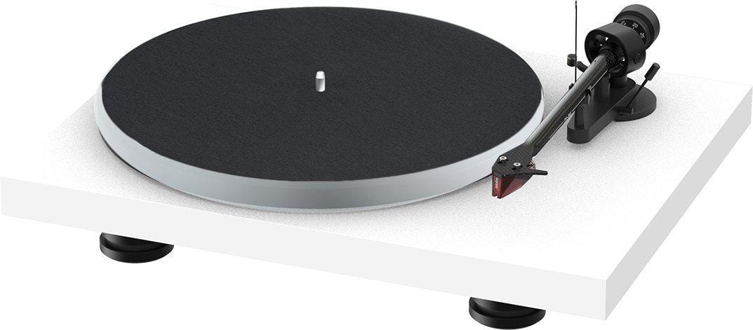 ProJect Audio Systems Turntables ProJect Debut Carbon EVO Acryl Turntable (Satin White) with Ortofon 2M Red Cartridge