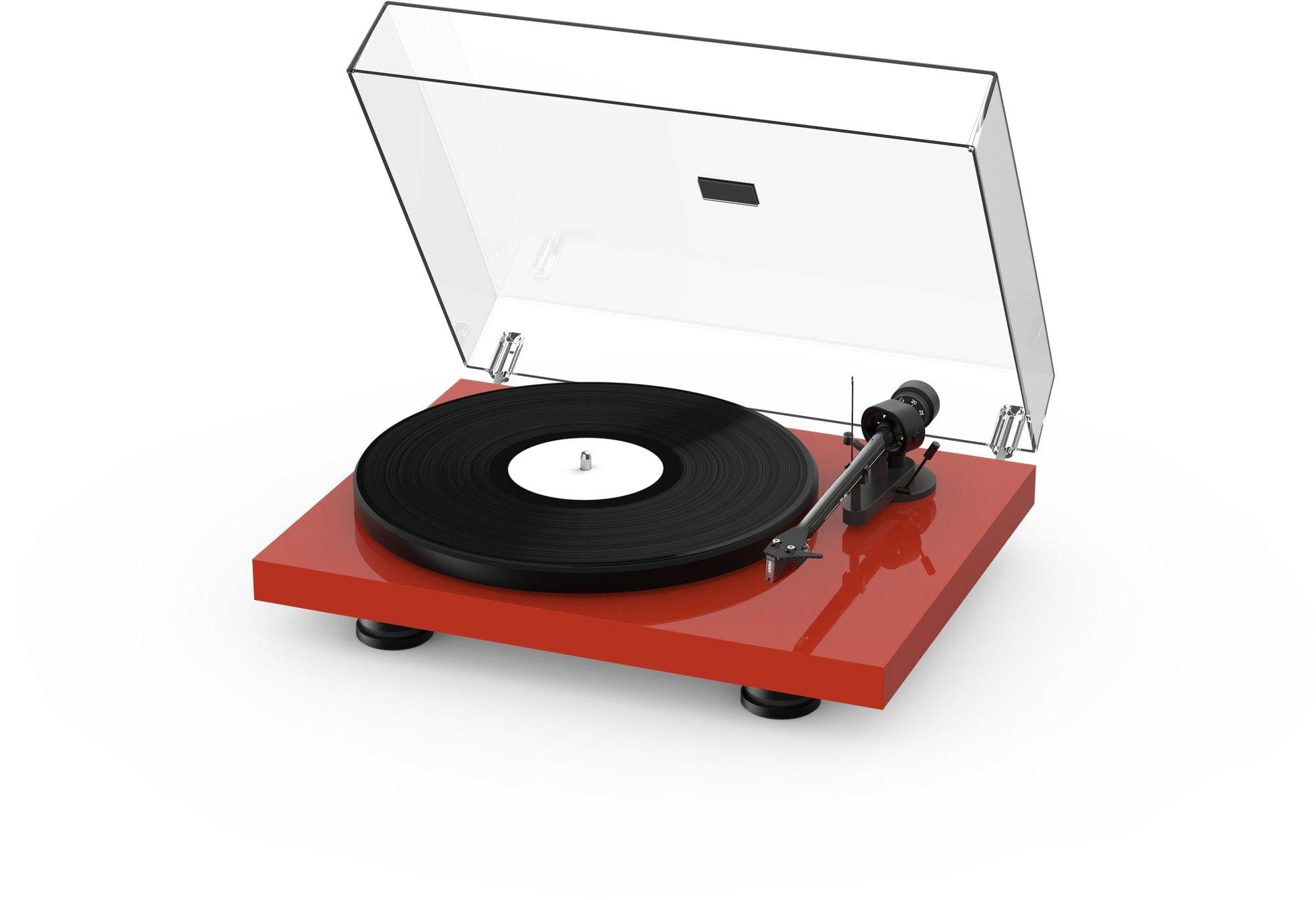 ProJect Audio Systems Turntables ProJect Debut Carbon EVO Turntable (High Gloss Red) with Ortofon 2M Red Cartridge