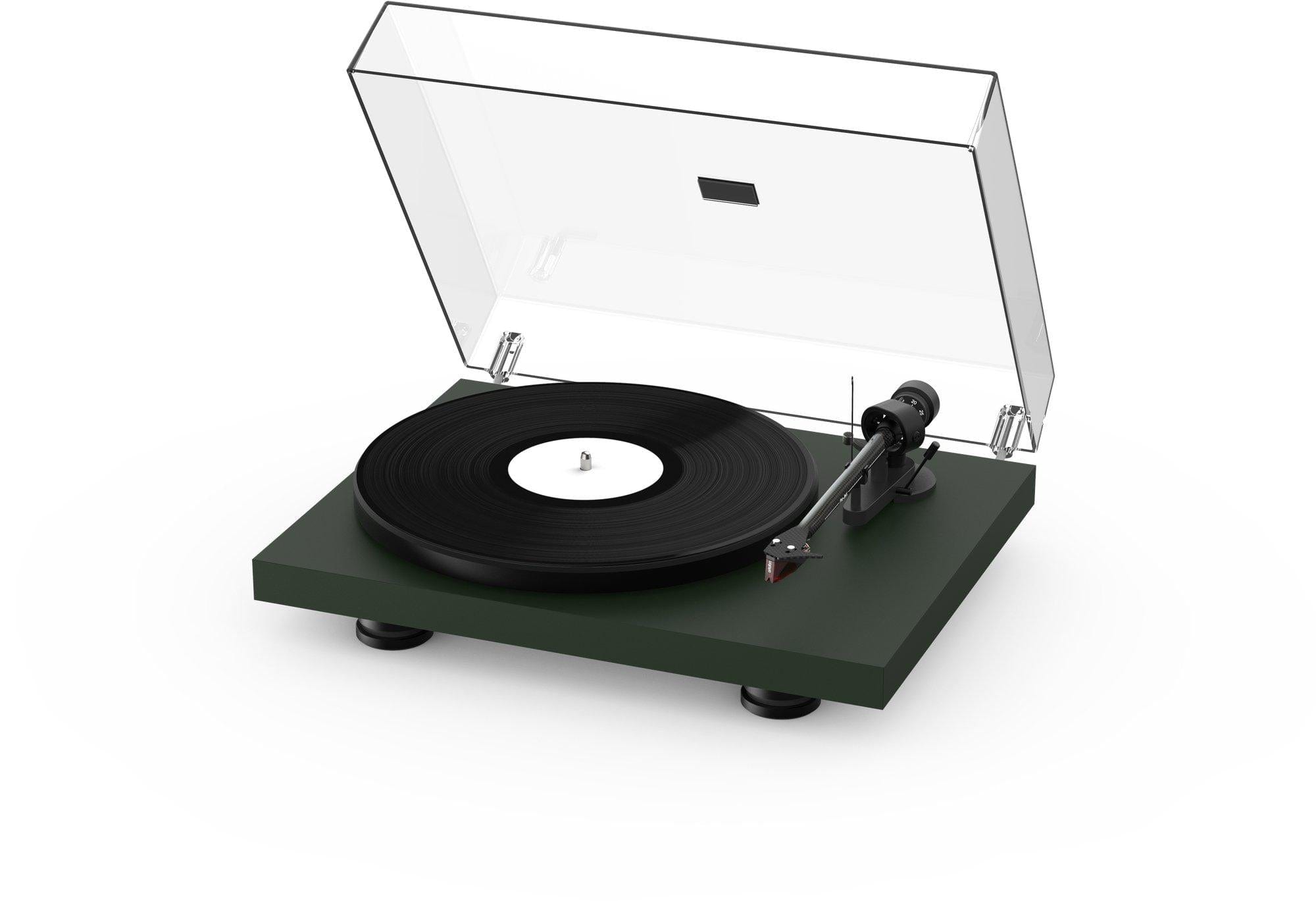 ProJect Audio Systems Turntables ProJect Debut Carbon EVO Turntable (Satin Fir Green) with Ortofon 2M Red Cartridge