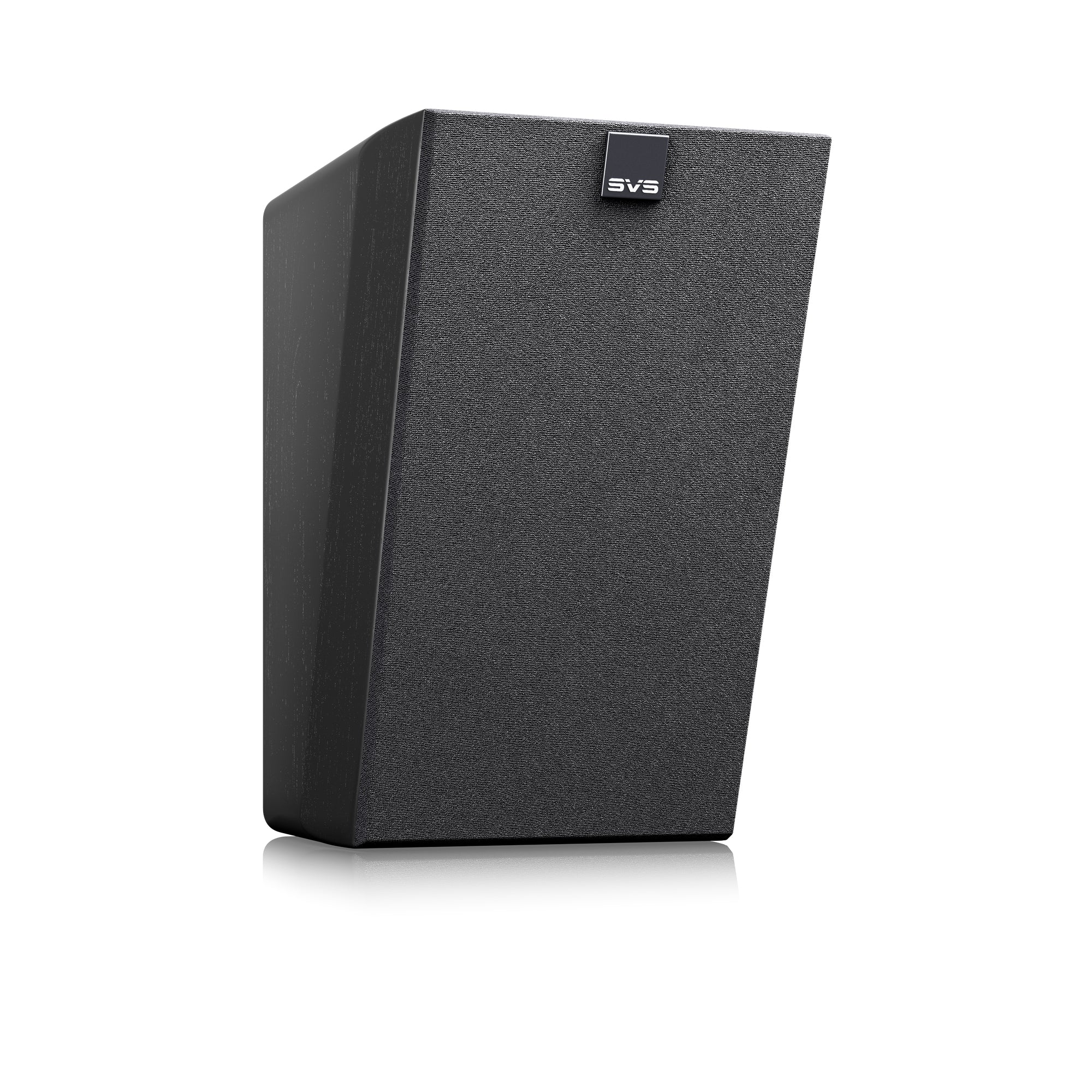 SVS Ultra Elevation Wall Speakers in Black Ash. Image shows individual speaker with mesh